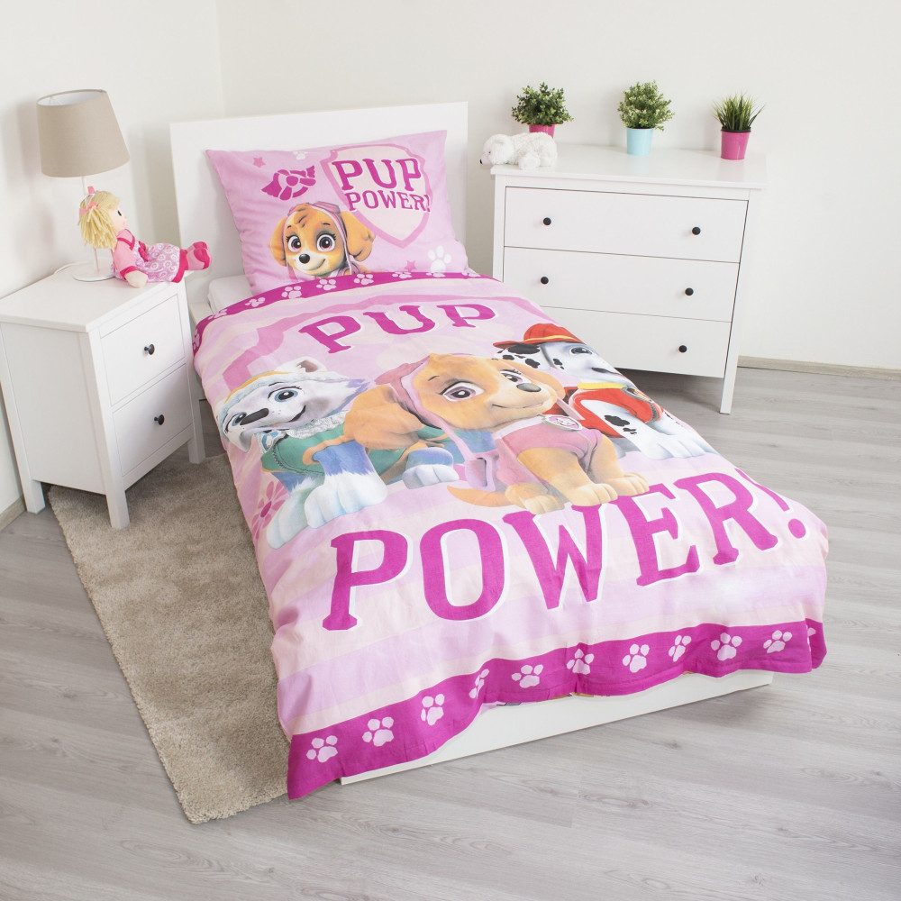 Set lenjerie de pat, 2 piese, reversibila, 100% bumbac, 140 x 200 cm, 70 x 90 cm, Pup Power, Paw Patrol, multicolor [2]