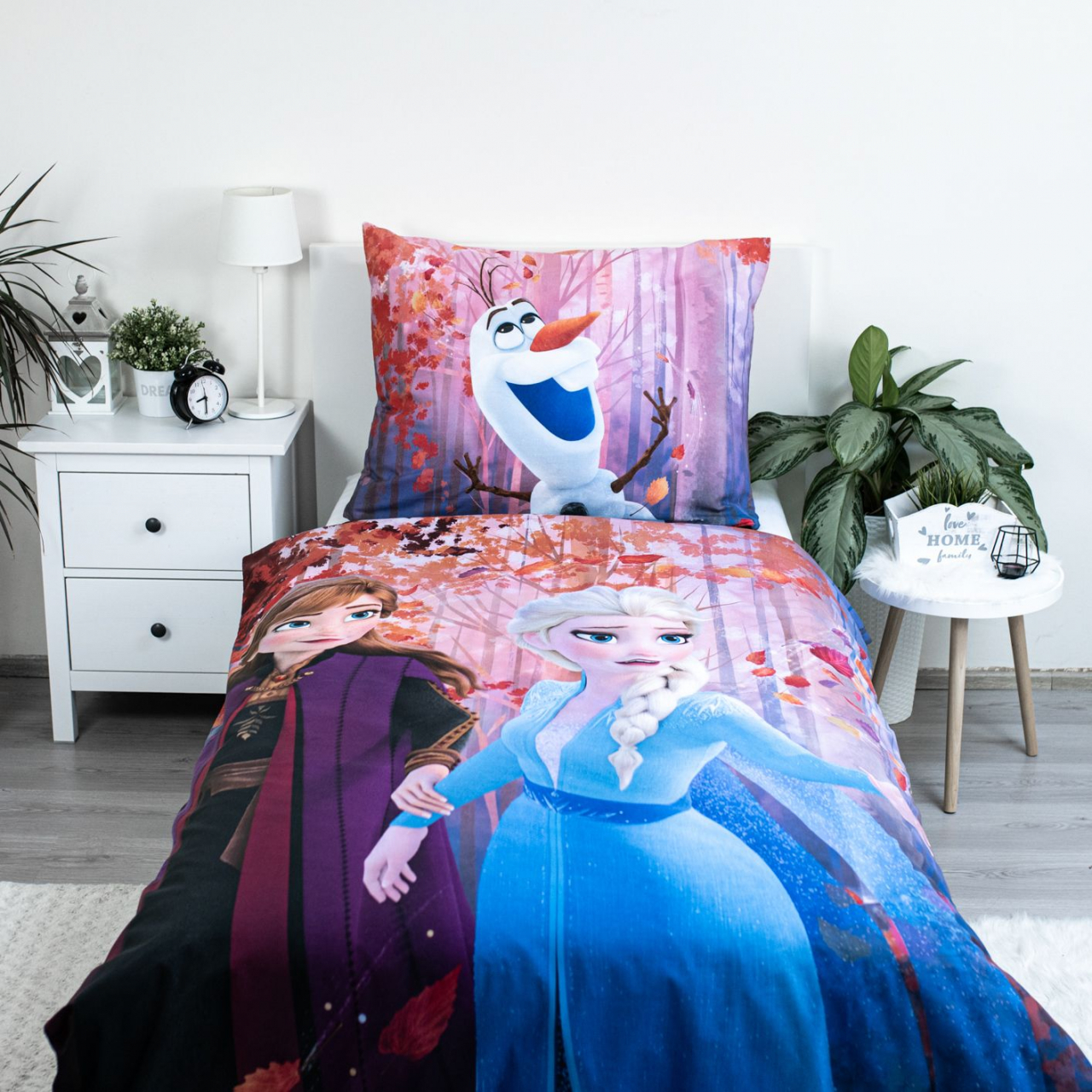 Set lenjerie de pat pentru copii, Multicolor, 140 x 200 cm, 70x90 cm, Frozen Disney [2]