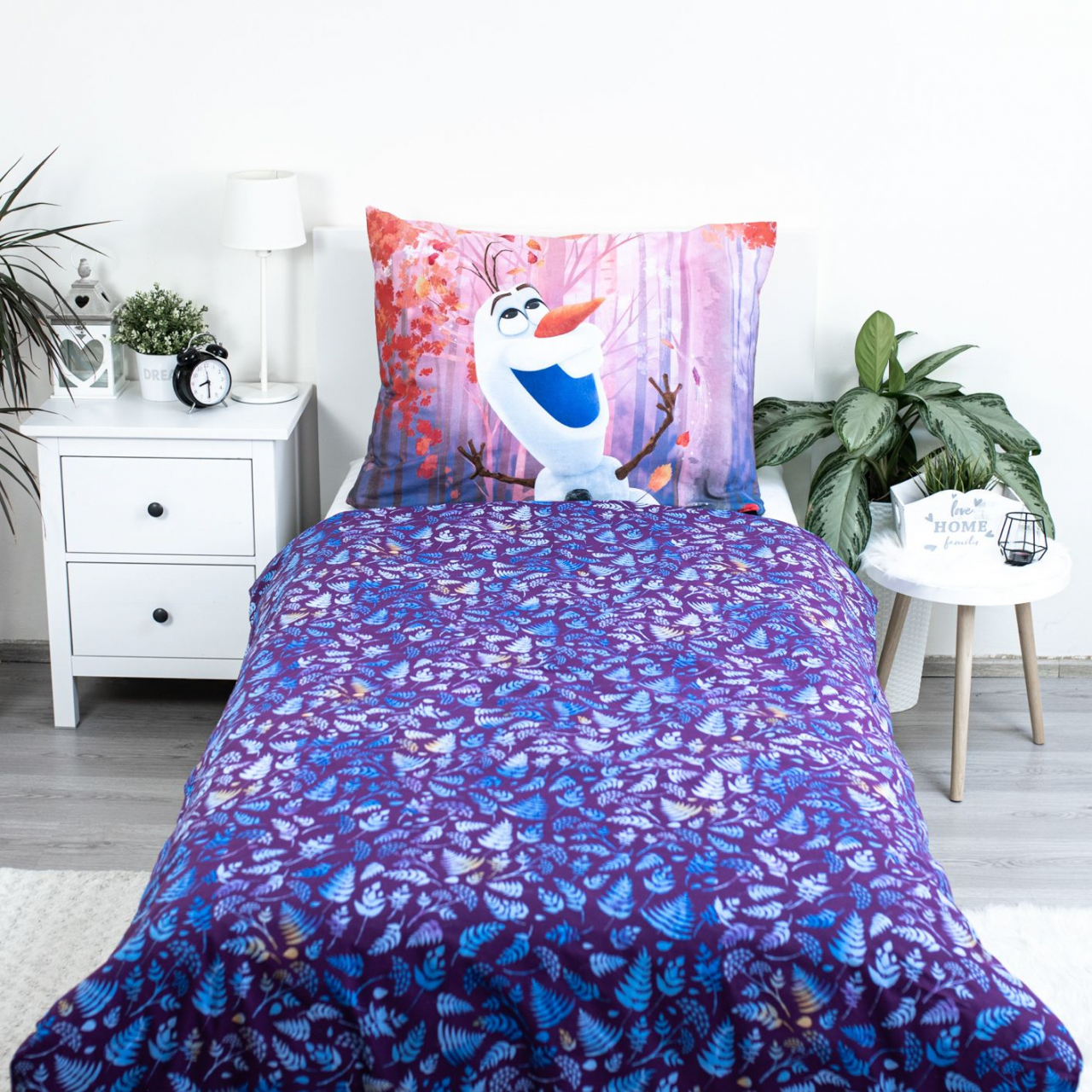 Set lenjerie de pat pentru copii, Multicolor, 140 x 200 cm, 70x90 cm, Frozen Disney [3]