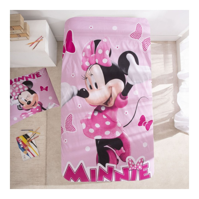 Set lenjerie pat, 100% bumbac, 2 piese, 140x200 cm, 65x65 cm, multicolor, Happy, Minnie Mouse [2]