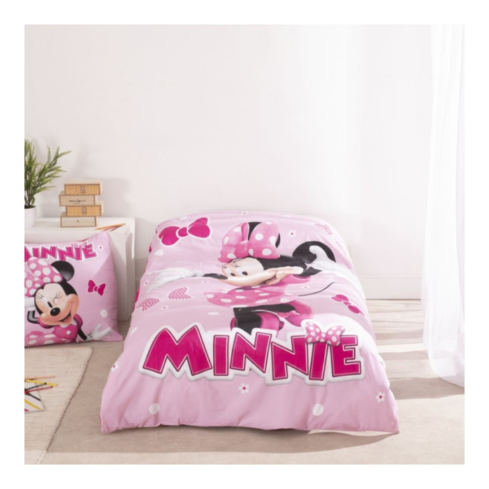Set lenjerie pat, 100% bumbac, 2 piese, 140x200 cm, 65x65 cm, multicolor, Happy, Minnie Mouse [3]