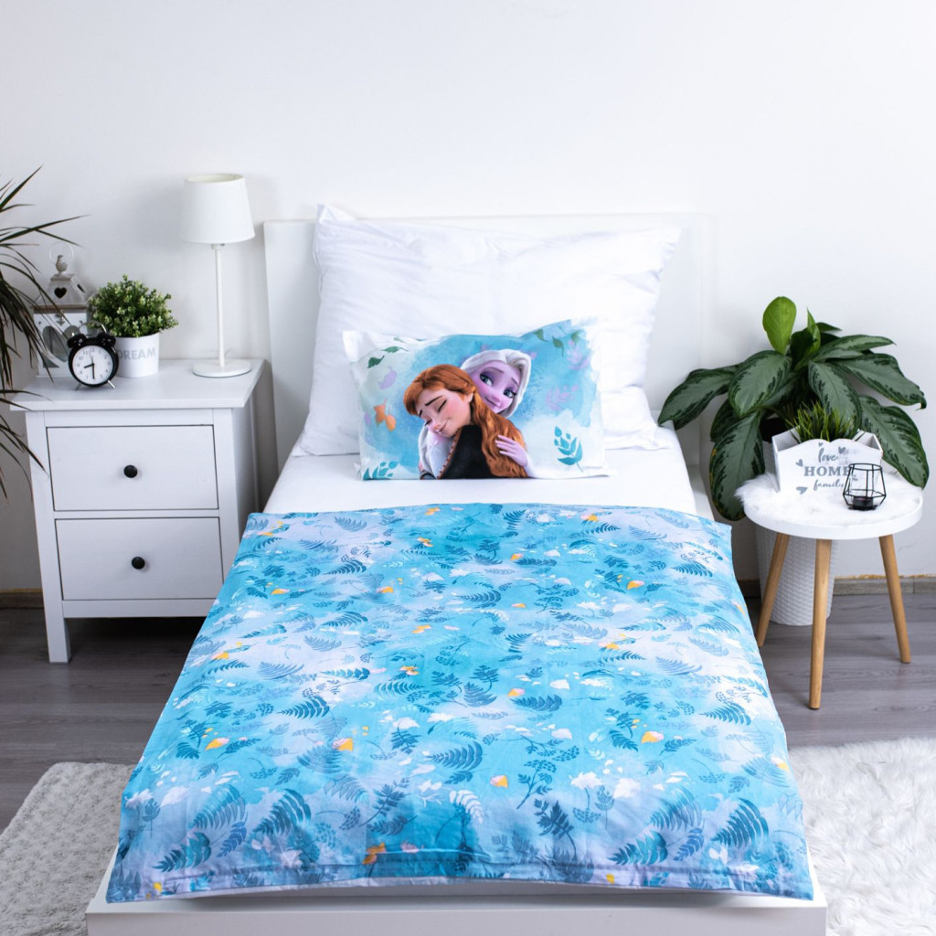 Set lenjerie pat copii, 100% bumbac, multicolor, 2 piese, 100×135 cm, 40×60, Nature is Magical, Frozen [3]