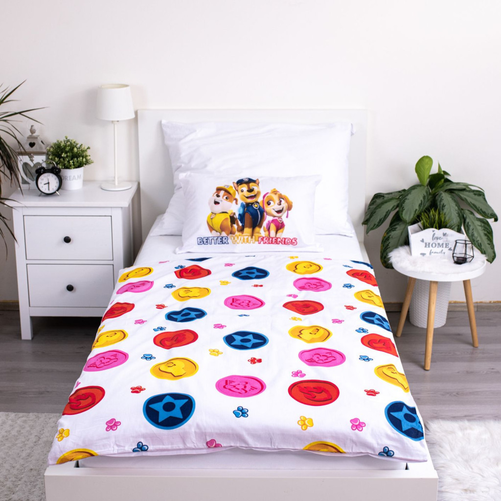 Set lenjerie pat copii, 100% bumbac, multicolor, 2 piese, 100×135 cm, 40×60, Teamwork, Paw Patrol [3]