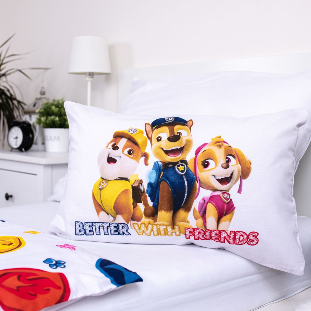 Set lenjerie pat copii, 100% bumbac, multicolor, 2 piese, 100×135 cm, 40×60, Teamwork, Paw Patrol [4]
