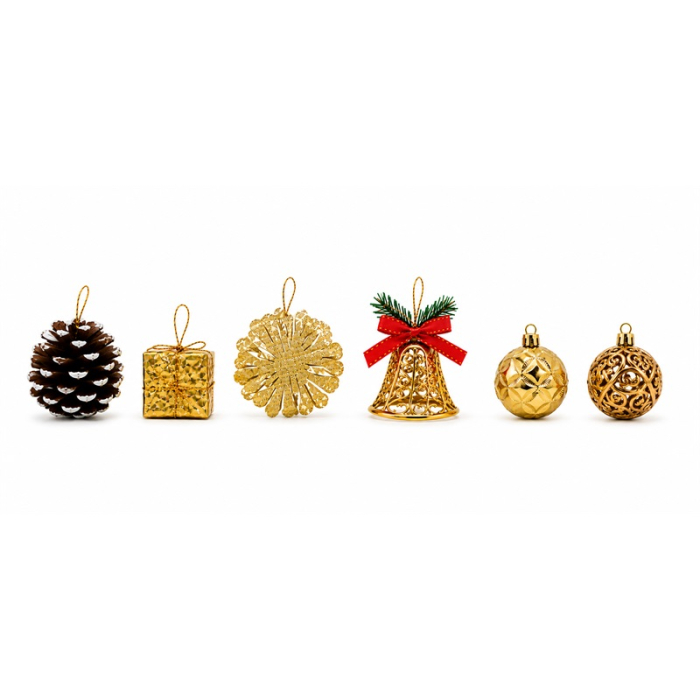 Set ornamente de Crăciun auriu 24 bucăți [2]
