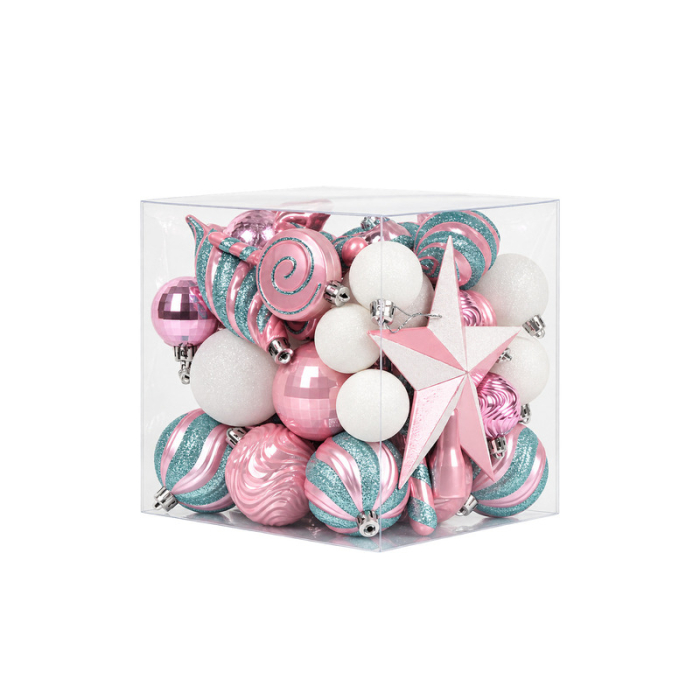 Set ornamente de Crăciun multicolor 50 bucăți [2]