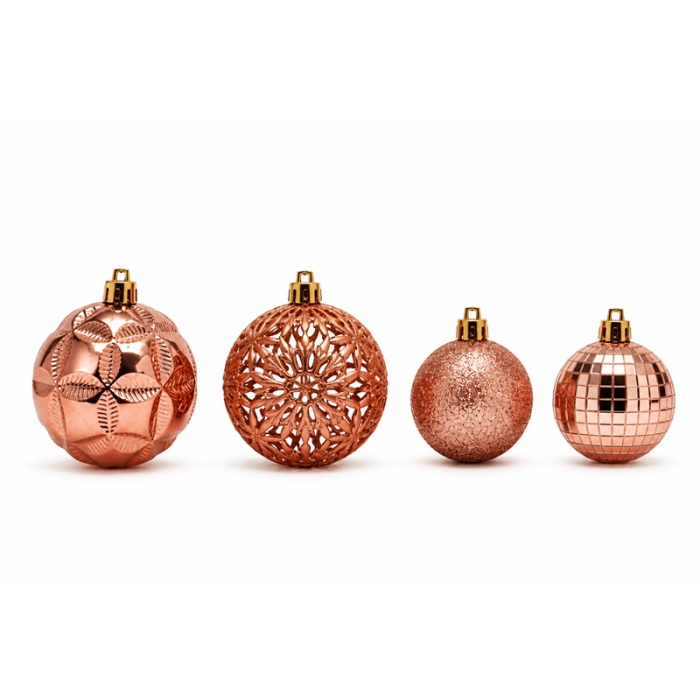 Set ornamente de Crăciun roz 40 bucăți [2]