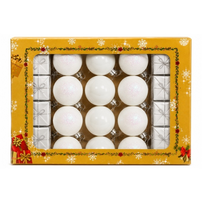 Set ornamente din plastic de Crăciun 40 bucăți [2]