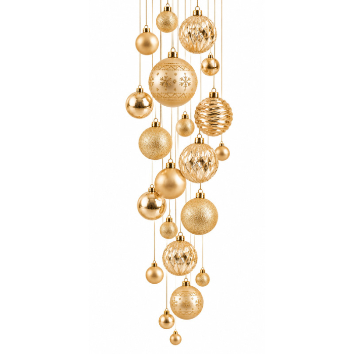 Set ornamente din plastic de Crăciun 62 bucăți [4]