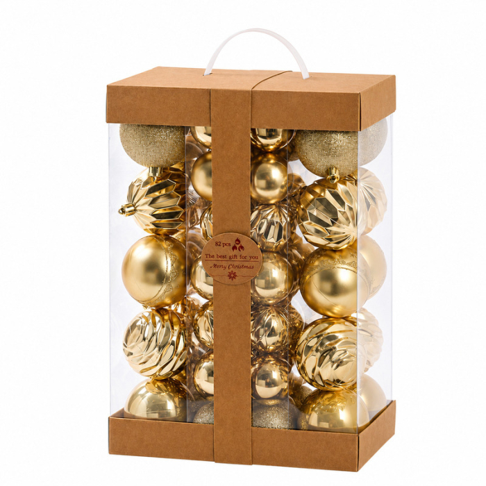 Set ornamente din plastic de Crăciun 62 bucăți [2]