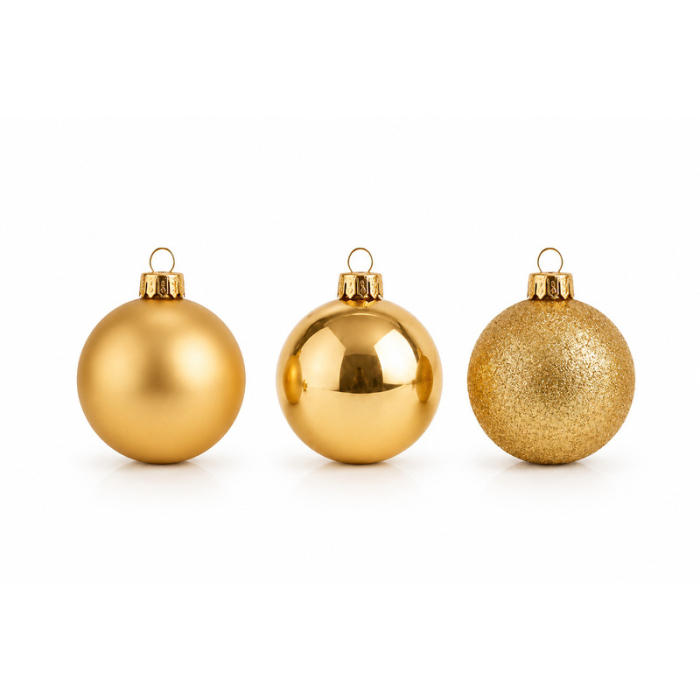 Set ornamente din plastic de Crăciun auriu 60 bucăți [2]