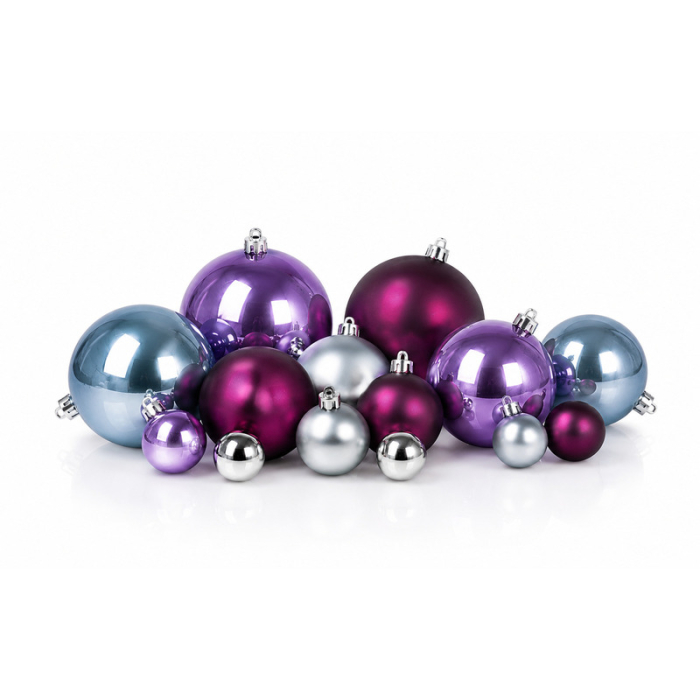 Set ornamente din plastic de Crăciun multicolor 22 bucăți [2]
