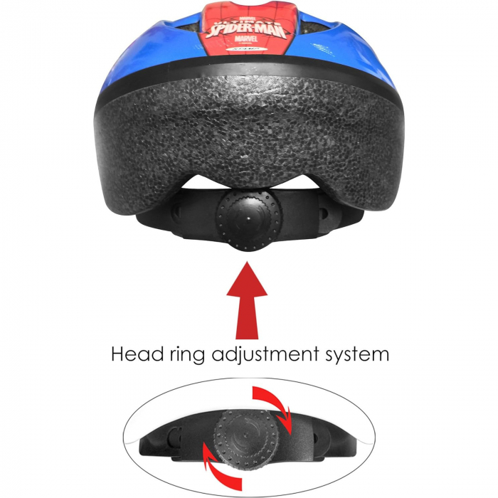 Set protectie pentru copii, casca cu marime reglabila, genunchiere si cotiere, multicolor, 3-6 ani, Spidey [3]
