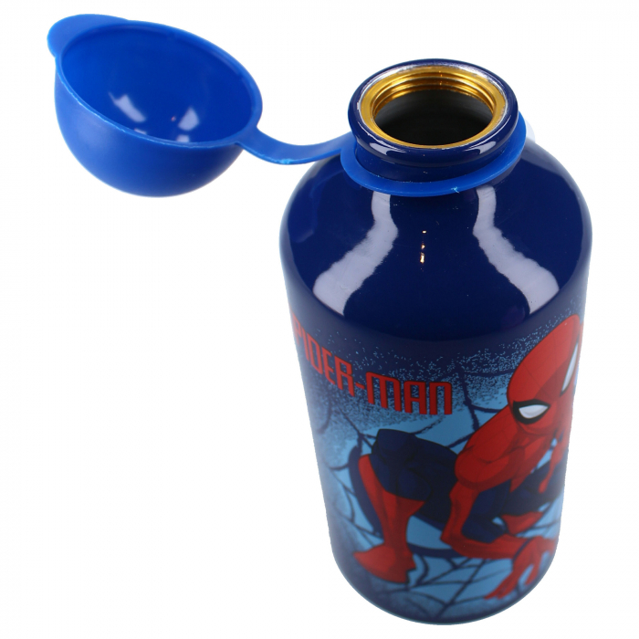 Set rucsac copii, 29x22x9 cm, sticla apa din aluminiu 500 ml si cutie sandwich 16x13x5 cm, din plastic fara BPA, Spiderman [9]