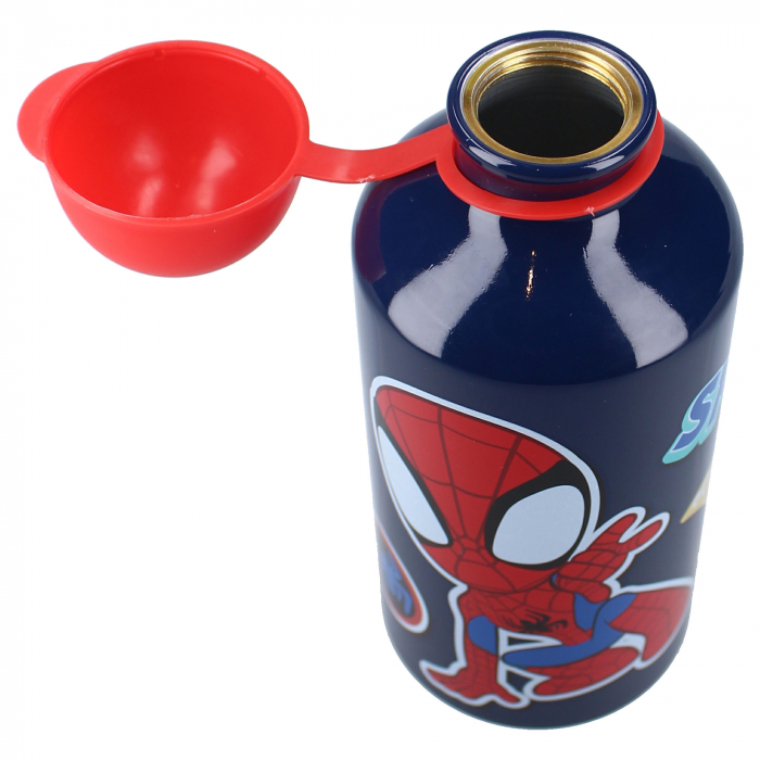 Set rucsac copii, 29x22x9 cm, sticla apa din aluminiu 500 ml si cutie sandwich 16x13x5 cm, din plastic fara BPA, Spidey [10]