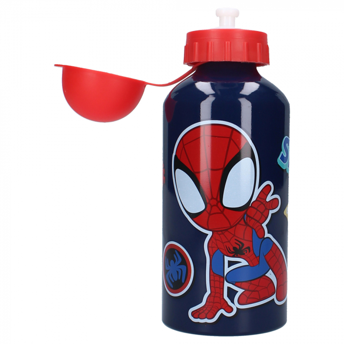 Set rucsac copii, 29x22x9 cm, sticla apa din aluminiu 500 ml si cutie sandwich 16x13x5 cm, din plastic fara BPA, Spidey [9]