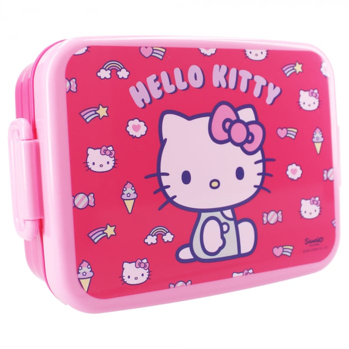 Set rucsac copii 3D, 29x22x9 cm, sticla apa din aluminiu 500 ml si cutie sandwich 16x13x5 cm, din plastic fara BPA, Hello Kitty [4]