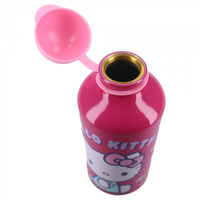 Set rucsac copii 3D, 29x22x9 cm, sticla apa din aluminiu 500 ml si cutie sandwich 16x13x5 cm, din plastic fara BPA, Hello Kitty [8]