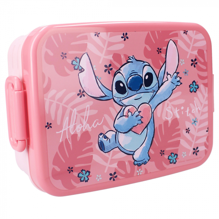 Set rucsac copii 3D, 29x22x9 cm, sticla apa din aluminiu 500 ml si cutie sandwich 16x13x5 cm, din plastic fara BPA, Stitch [2]