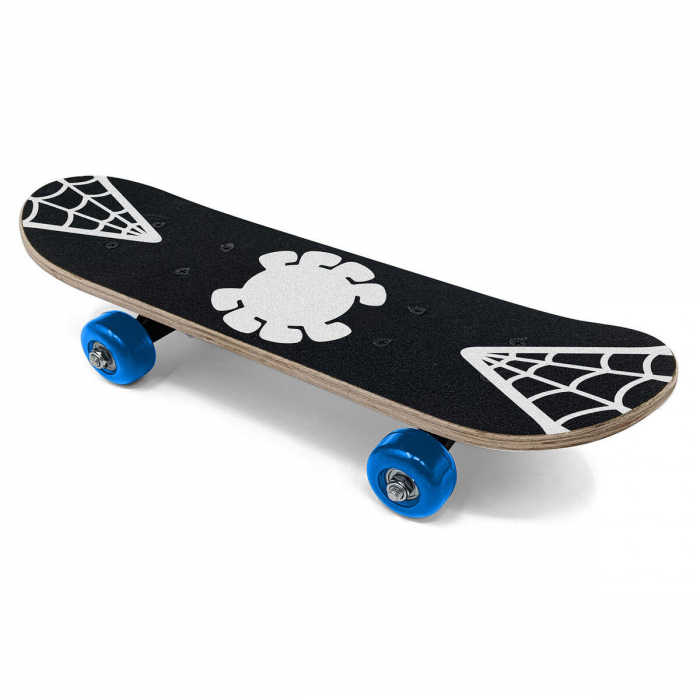 Skateboard Copii, 43 x 13 cm, 9 straturi de mesteacan, placa antiderapanta, rulmenti Abec-5, multicolor, Spidey [1]