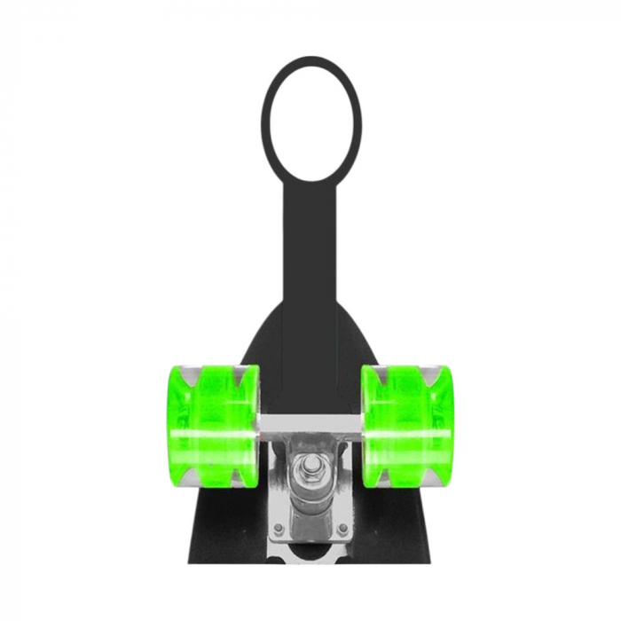 Skateboard Copii, 55 x 15 cm, placa PP antiderapanta, roti luminoase fara baterii, rulmenti Abec-7, multicolor, Skids Control Handle and Light [5]