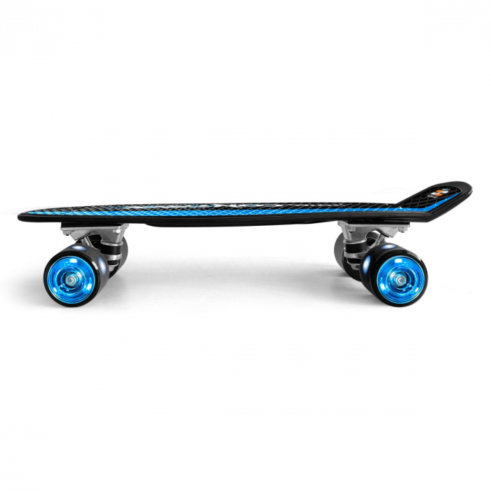 Skateboard Copii, 55 x 15 cm, placa PP antiderapanta, roti luminoase fara baterii, rulmenti Abec-7, multicolor, Skids Control Light [2]