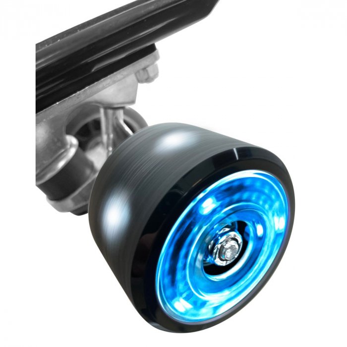 Skateboard Copii, 55 x 15 cm, placa PP antiderapanta, roti luminoase fara baterii, rulmenti Abec-7, multicolor, Skids Control Light [4]