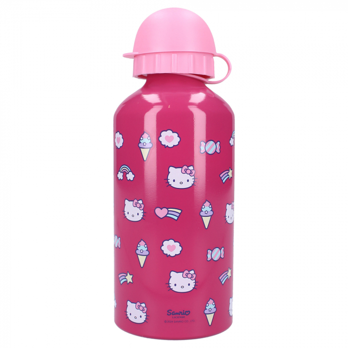 Sticla apa din aluminiu, multicolor, capacitate 500 ml, Really Refreshing, Hello Kitty [3]