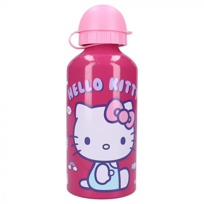 Sticla apa din aluminiu, multicolor, capacitate 500 ml, Really Refreshing, Hello Kitty [1]