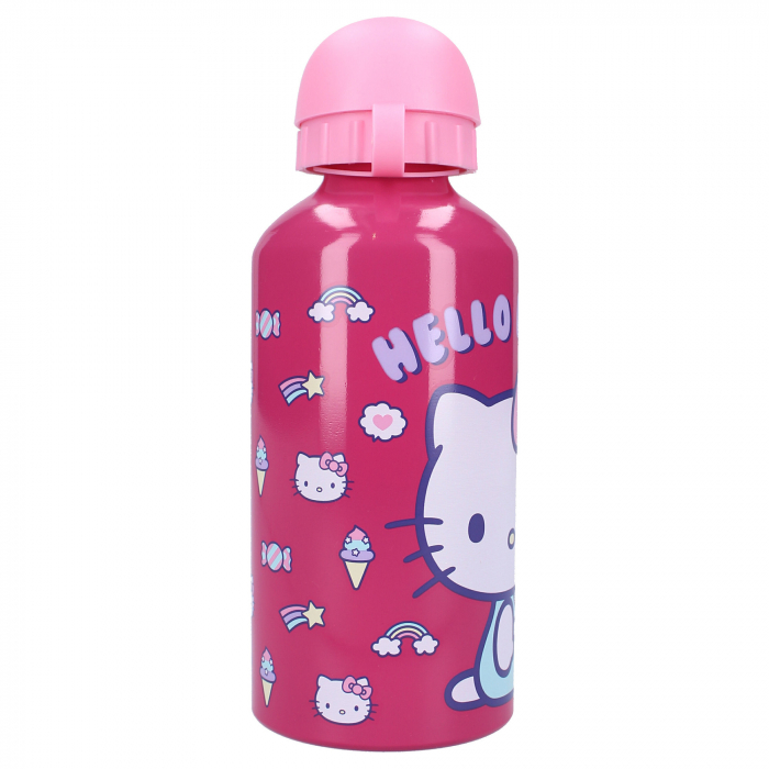 Sticla apa din aluminiu, multicolor, capacitate 500 ml, Really Refreshing, Hello Kitty [2]