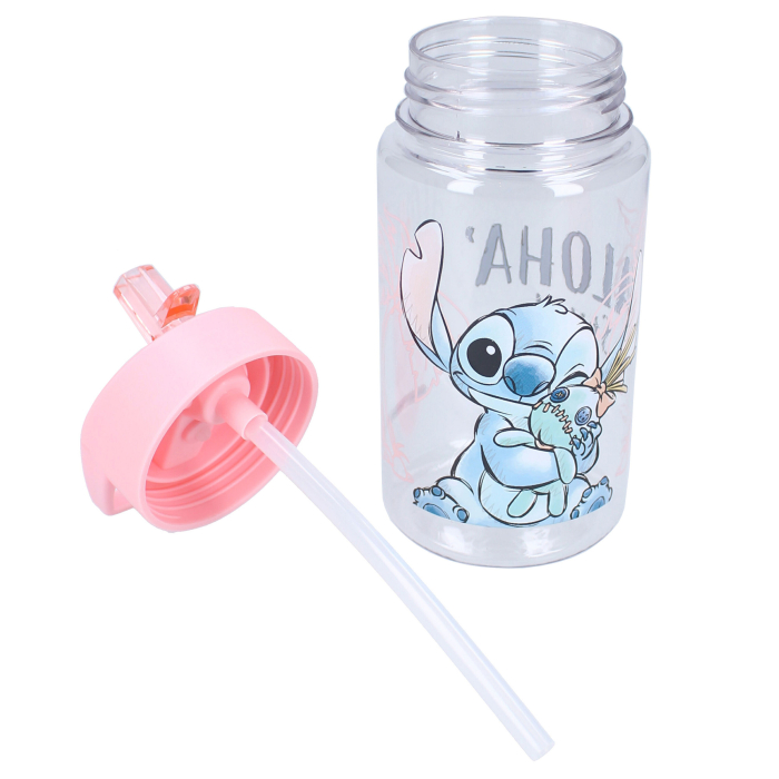 Sticla apa din plastic, fara BPA, multicolor, capacitate 450 ml, Really Refreshing, Stitch [5]