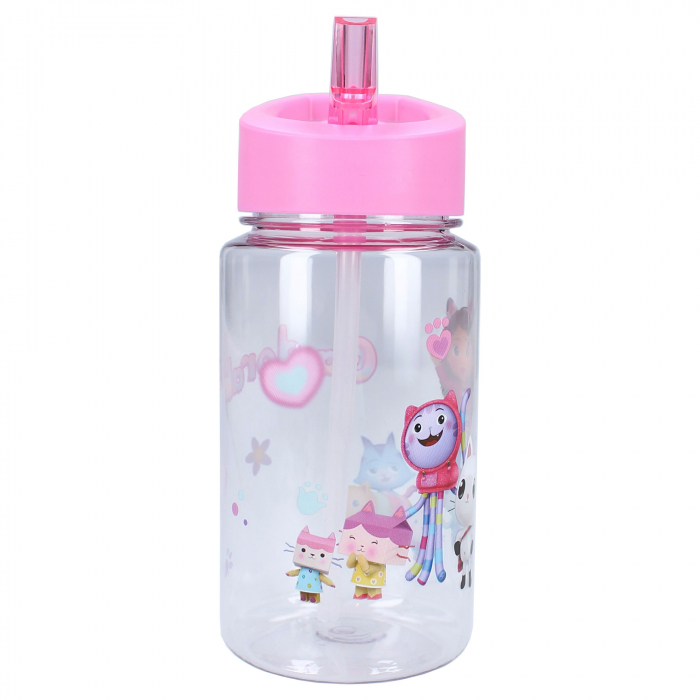 Sticla apa, plastic, transparent, capacitate 450 ml, Drink Up, Gabby's Dollhouse [2]