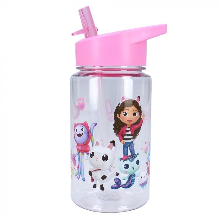Sticla apa, plastic, transparent, capacitate 450 ml, Drink Up, Gabby's Dollhouse [1]