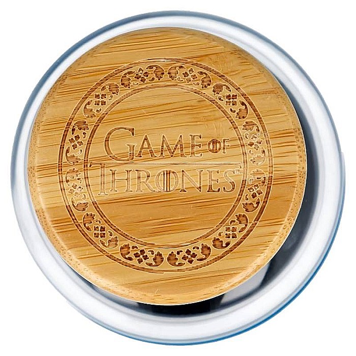 Sticlă de apă reutilizabilă, Stor, din sticlă Barosilicatică, capac din bambus, 585 ml, Game of Thrones [2]