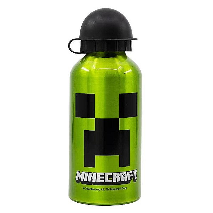 Sticlă apă aluminiu Minecraft Creeper 400ml Verde [2]
