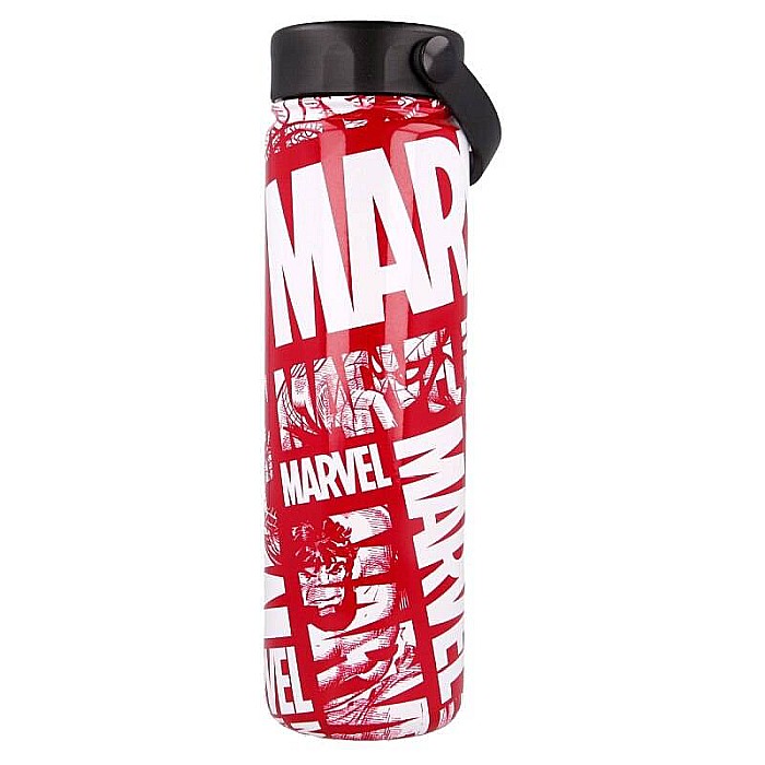 Sticlă Termos din inox, cu pereți dubli, fără BPA, roșu/alb, 650 ml, Marvel [2]