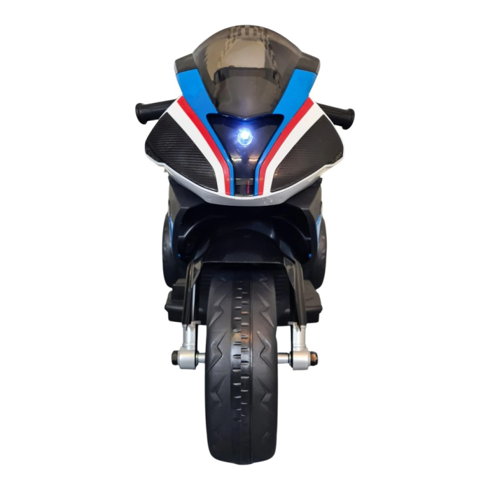 Mini tricicletă electrică cu licență BMW HP4, pentru o persoană, Albastru, 12V, Sunete/Muzică, Lumini, Greutate maximă suportată 30 kg, 82x42x54 cm [2]