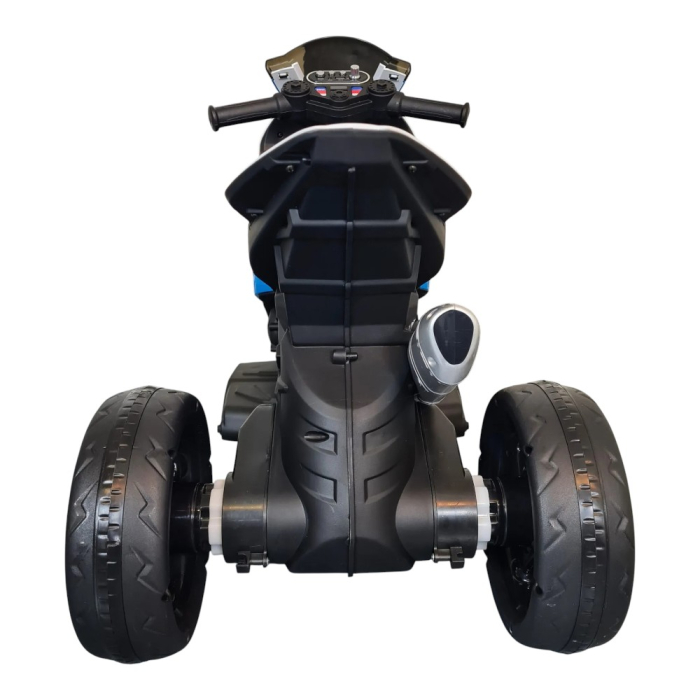 Mini tricicletă electrică cu licență BMW HP4, pentru o persoană, Albastru, 12V, Sunete/Muzică, Lumini, Greutate maximă suportată 30 kg, 82x42x54 cm [6]