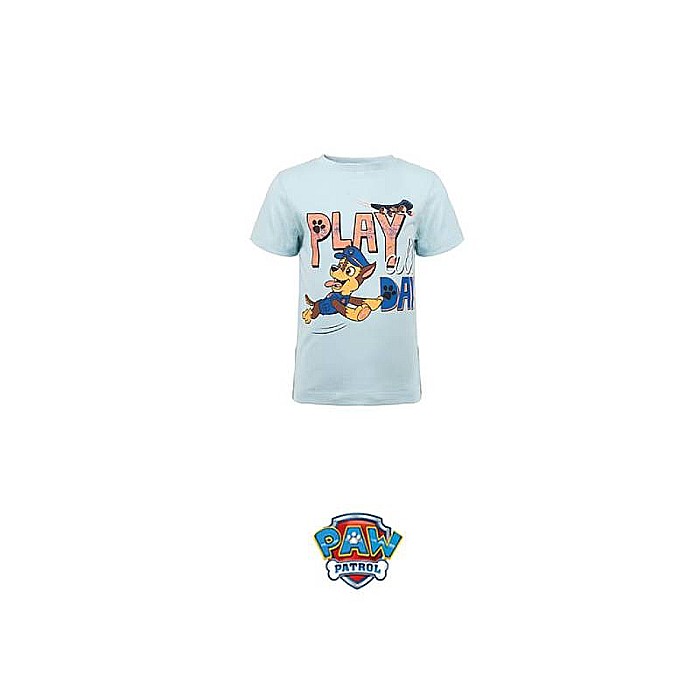 Tricou băieți, 100% bumbac, albastru, Paw Patrol, Play all Day [2]