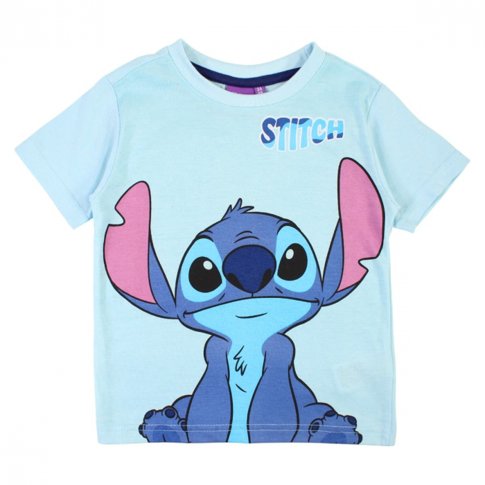 Tricou copii 100% bumbac, albastru, Happy Days, Stitch [1]