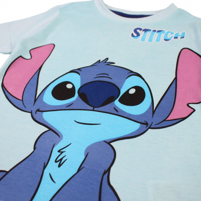 Tricou copii 100% bumbac, albastru, Happy Days, Stitch [3]