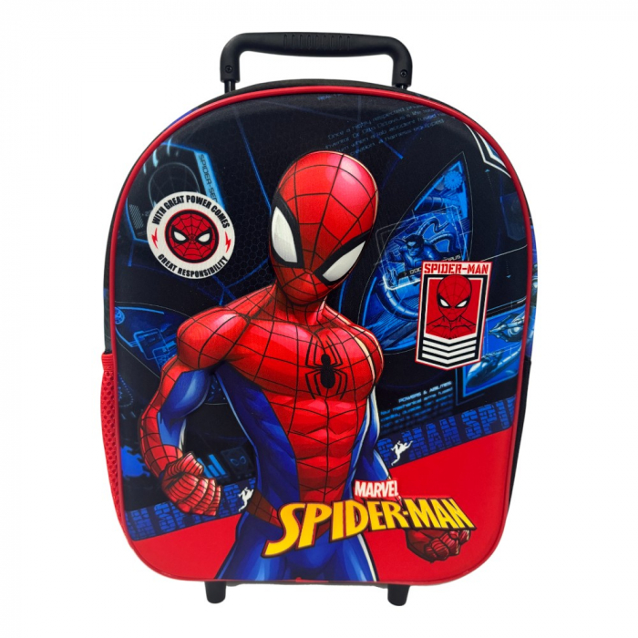 Troler 3D, 32x26x11cm, multicolor, bretele ajustabile si intarite, Happy, Spiderman [2]