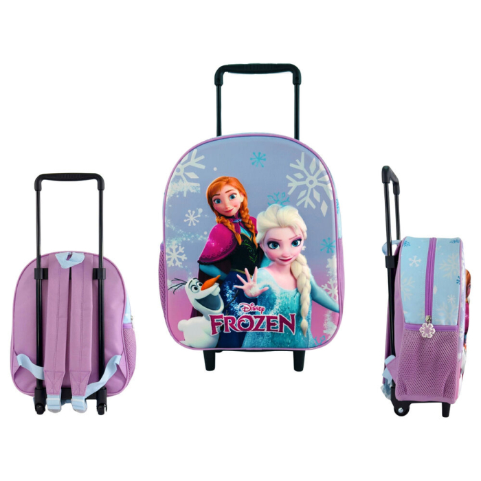 Troler 3D, cu un compartiment, 32x26x11 cm, bretele ajustabile și întărite,multicolor, Happy, Frozen [2]