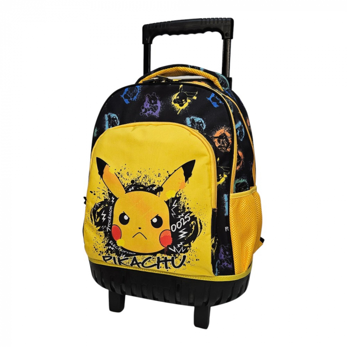 Troler galben cu bretele ajustabile si intarite, Grande, doua compartimente, 44x33x22 cm, Pokemon [2]