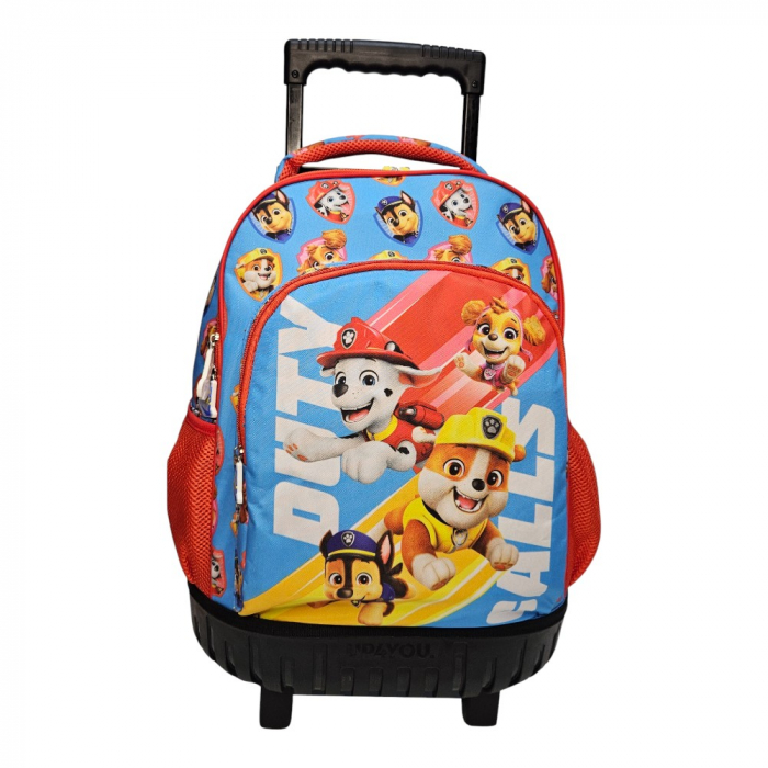 Troler multicolor cu bretele ajustabile si intarite, Grande, doua compartimente, 44x33x22 cm, Duty, Paw Patrol [1]