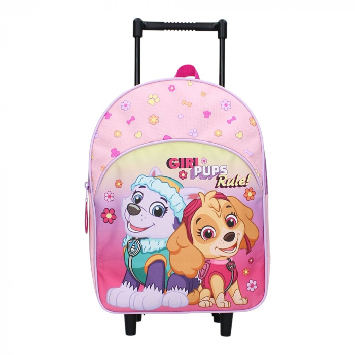 Troler multicolor, cu un compartiment, 33x25x12 cm, beretele ajustabile si captusite, Girl Pups Rule, Paw Patrol [2]