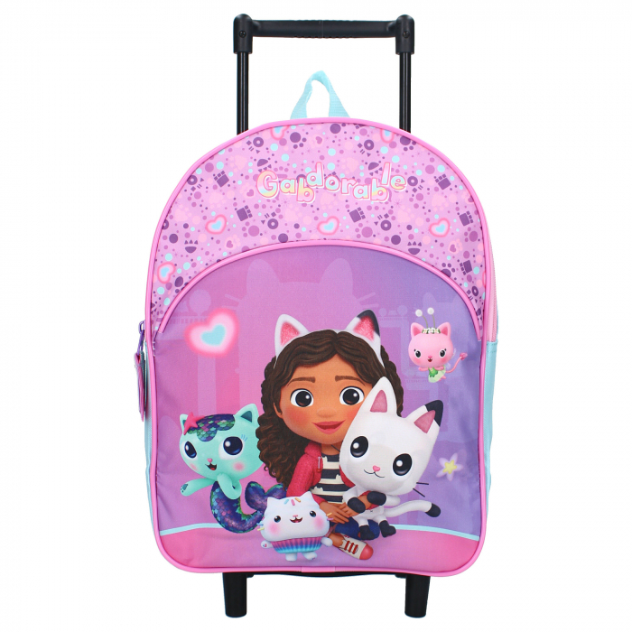 Troler multicolor, cu un compartiment, 33x25x12 cm, beretele ajustabile si captusite, Unlimited Adventure, Gabby's Dollhouse [2]