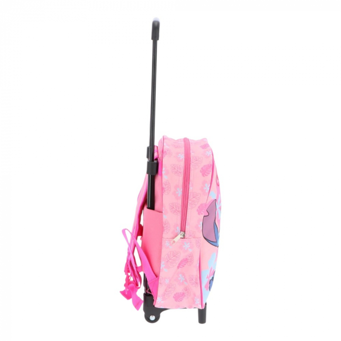 Troler prescolari, 31x24x10 cm, roz, cu bretele ajustabile, Stitch [3]