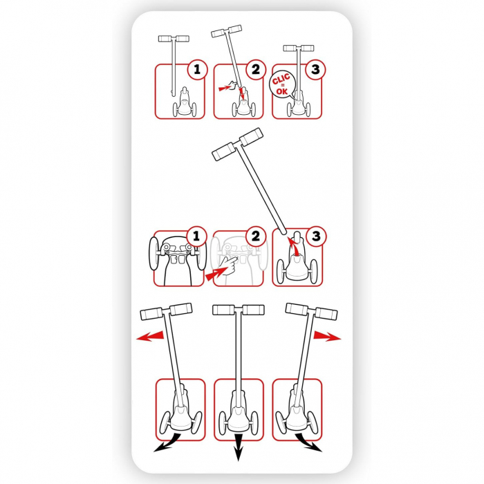 Trotineta intuitiva cu 3 roti, multicolor, manere confortabile, platforma antiderapanta, roti acoperite cu material PVC, frana posterioara cu piciorul, Spidey [3]