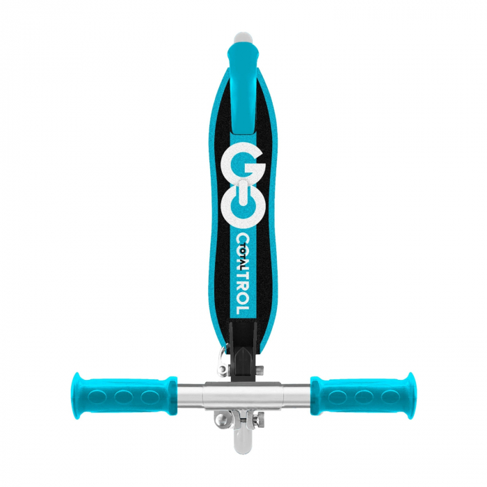 Trotineta pliabila cu 2 roti 5 ani +, multicolor, ghidon ajustabil, manere pliabile, platforma antiderapanta, frana posterioara cu piciorul, Go Control [2]